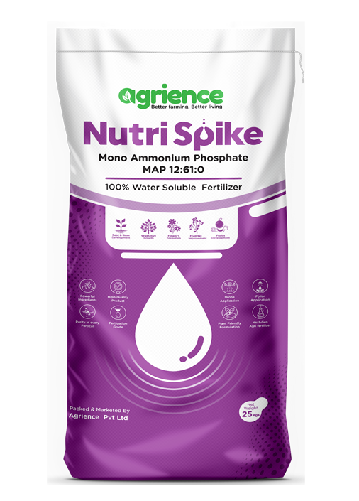 Nutri-Spike_12-61-00_agrience_fertilizer-drone_drip-fertilizers_water-soluble-fertilizer_MAP-fertilizer-_icl-drip-fertilizer_yara-npk_fertigation_Advancd-technlogy